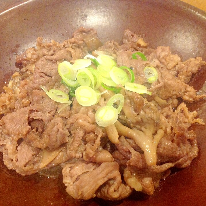 舞茸といっしょに！やわらか牛肉炒め